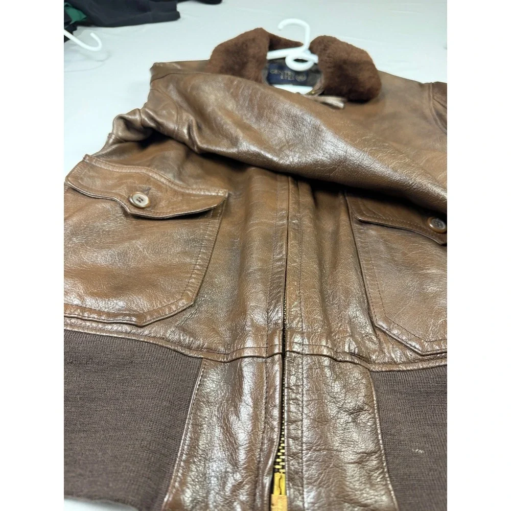 Flight Suits Ltd US‎ Navy G-1 VTG Leather Flight Jacket Size Mens Size 38 Brown